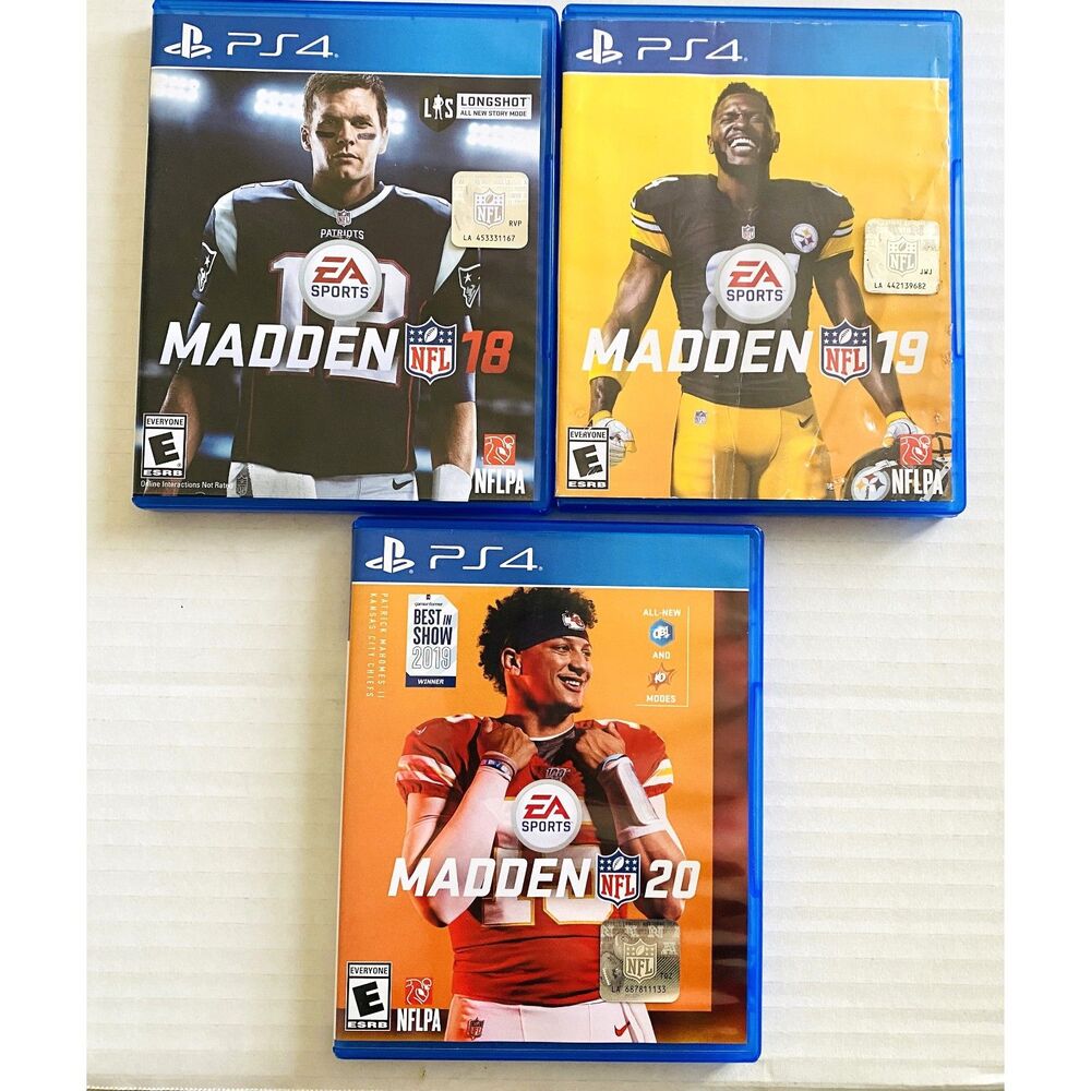 Madden NFL PS4 Lot 2018‑2019‑2020 EA Sports Football Games Collection